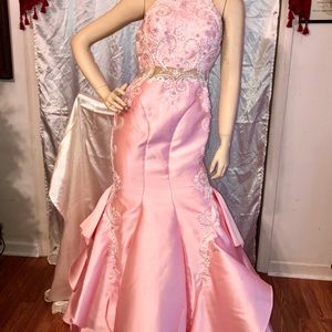 Blush Pink Mermaid Gown